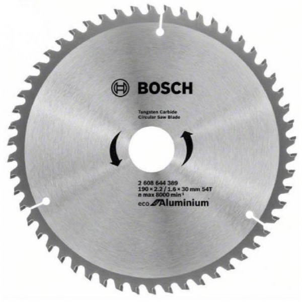 BOSCH List kružne testere Eco for Aluminium 190 x 2.4;1.6 x 30 54 T