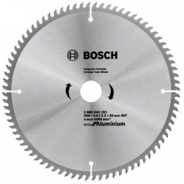 BOSCH List kružne testere Eco for Aluminium 250 x 3.0;2.2 x 30 80 T