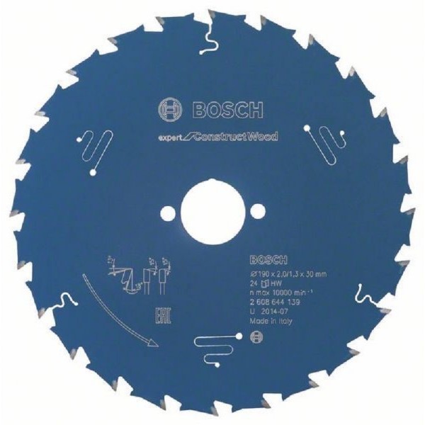BOSCH List kružne testere Expert for Construct Wood 190x30x2;1.3x24 T