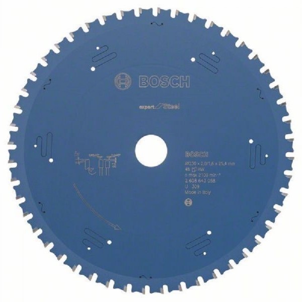 BOSCH List kružne testere Expert for Steel 2608643058, 230 x 25,4 x 2,0 mm, 48