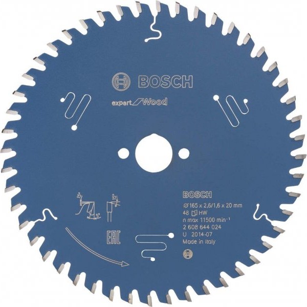 BOSCH List kružne testere Expert for Wood 165 x 20 x 2,6 mm, 48 - 2608644024