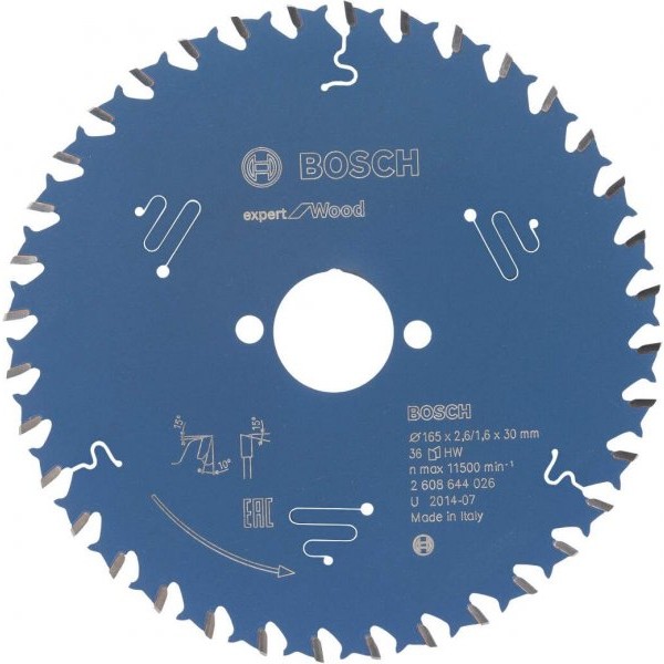 BOSCH List kružne testere Expert for Wood 165 x 30 x 2,6 mm, 36 - 2608644026