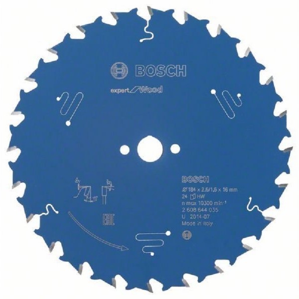 BOSCH List kružne testere Expert for Wood 2608644035, 184 x 16 x 2,6 mm, 24