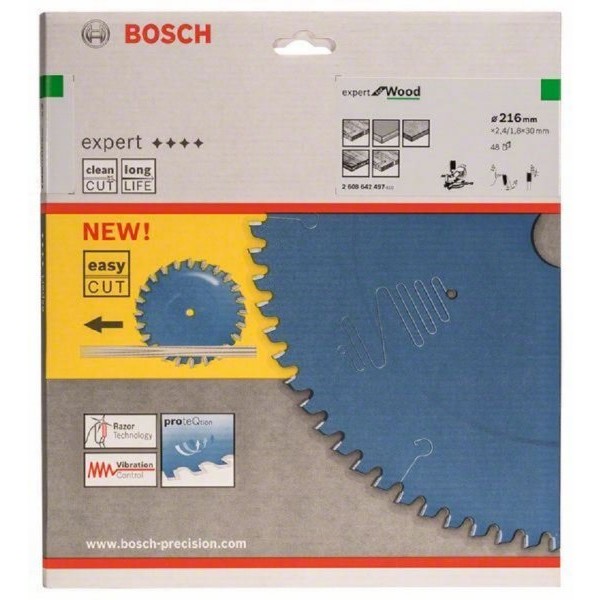 BOSCH List kružne testere Expert za drvo 216 x 30 x 2,4 mm, 48  2608642497