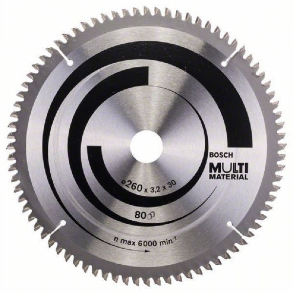 BOSCH List kružne testere Multi Material 260 x 30 x 3.2 mm. 80