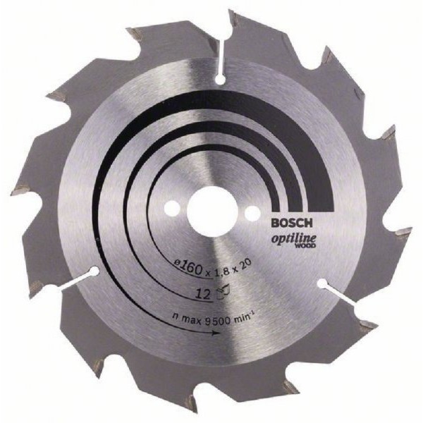 BOSCH List kružne testere Optiline Wood 160 x 20;16 x 1.8 mm. 12