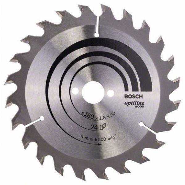 BOSCH List kružne testere Optiline Wood 160 x 20;16 x 1.8 mm. 24