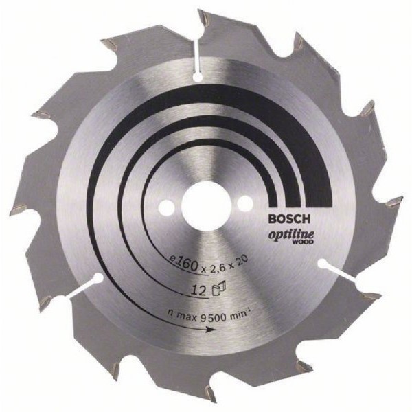 BOSCH List kružne testere Optiline Wood 160 x 20;16 x 2.6 mm. 12