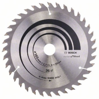 BOSCH List kružne testere Optiline Wood 165 x 20;16 x 1.7 mm. 36