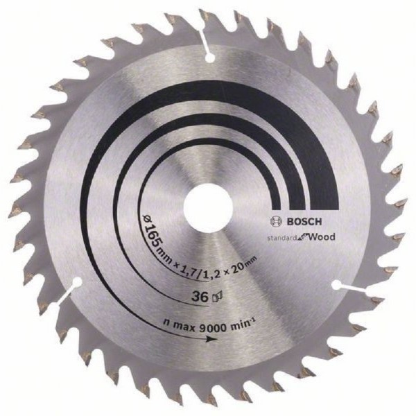 BOSCH List kružne testere Optiline Wood 165 x 20;16 x 1.7 mm. 36