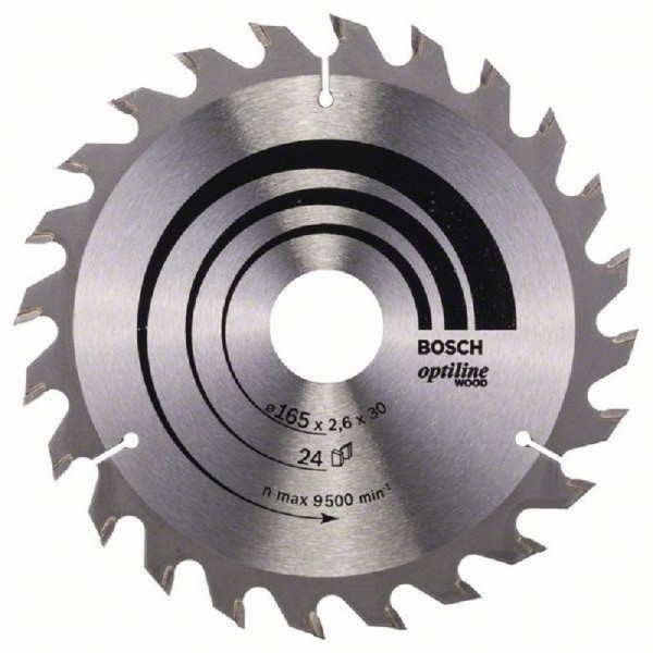 BOSCH List kružne testere Optiline Wood 165 x 30;20 x 2.6 mm. 24