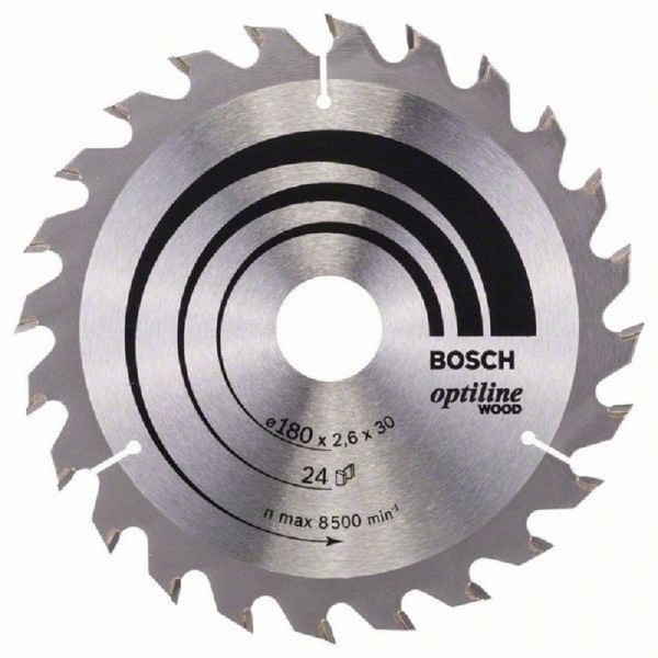 BOSCH List kružne testere Optiline Wood 180 x 30;20 x 2.6 mm. 24