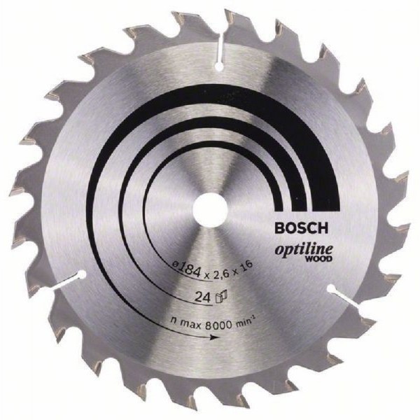 BOSCH List kružne testere Optiline Wood 184 x 16 x 2.6 mm. 24
