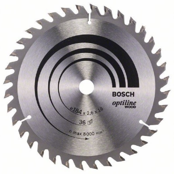 BOSCH List kružne testere Optiline Wood 184 x 16 x 2.6 mm. 36