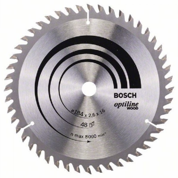 BOSCH List kružne testere Optiline Wood 184 x 16 x 2.6 mm. 48