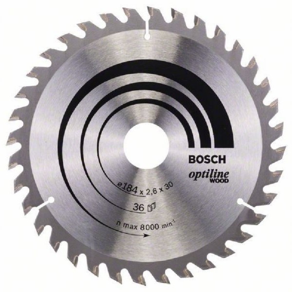 BOSCH List kružne testere Optiline Wood 184 x 30 x 2.6 mm. 36