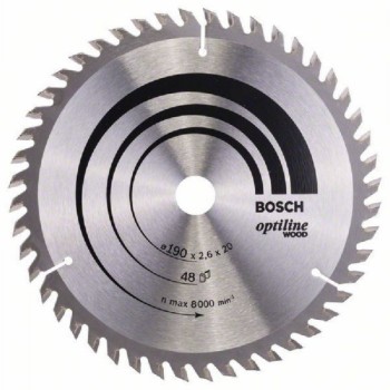 BOSCH List kružne testere Optiline Wood 190 x 20;16 x 2.6 mm. 48