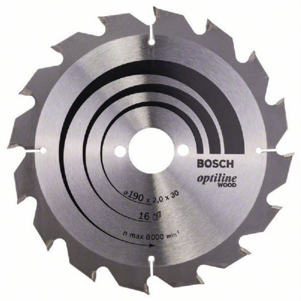 BOSCH List kružne testere Optiline Wood 190 x 30 x 2.0 mm. 16