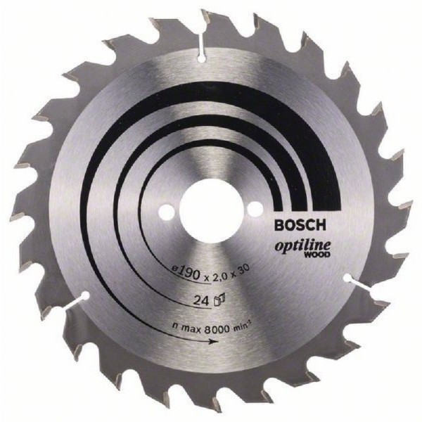 BOSCH List kružne testere Optiline Wood 190 x 30 x 2.0 mm. 24