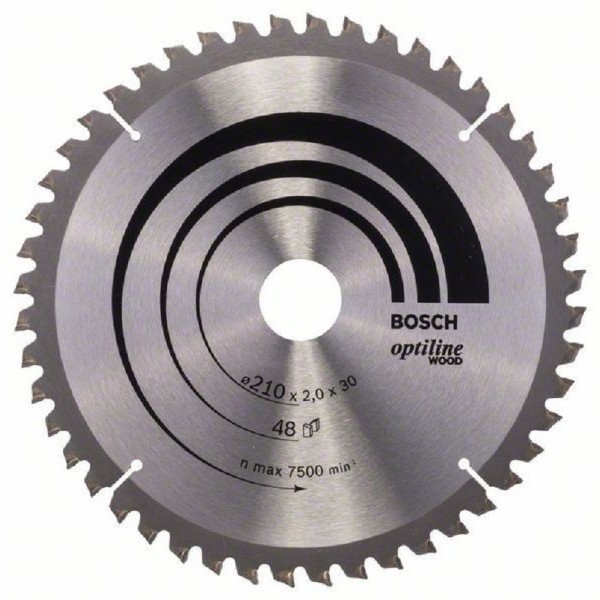 BOSCH List kružne testere Optiline Wood 210 x 30 x 2.0 mm. 48