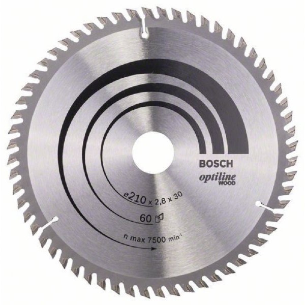 BOSCH List kružne testere Optiline Wood 210 x 30 x 2.8 mm. 60