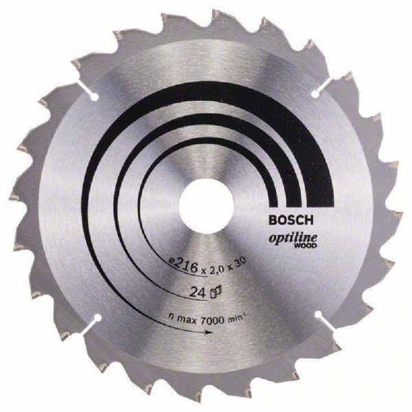 BOSCH List kružne testere Optiline Wood 216 x 30 x 2.0 mm. 24