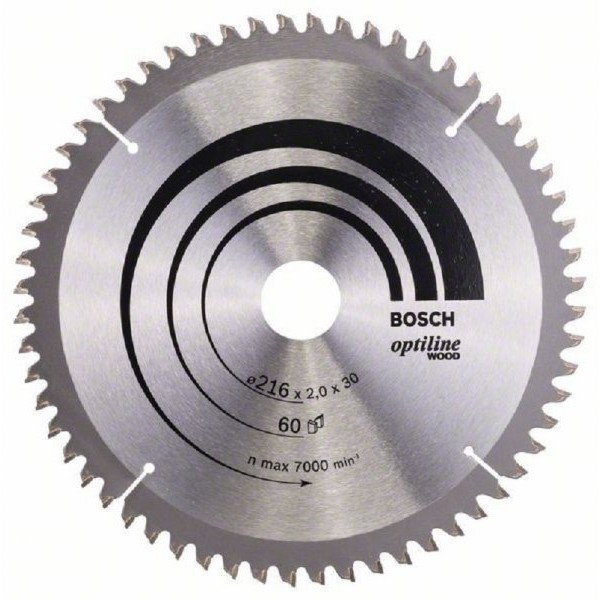 BOSCH List kružne testere Optiline Wood 216 x 30 x 2.0 mm. 60