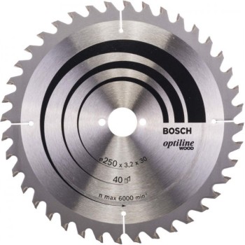 BOSCH List kružne testere Optiline Wood 250 x 30 x 3,2 mm, 40 - 2608640670