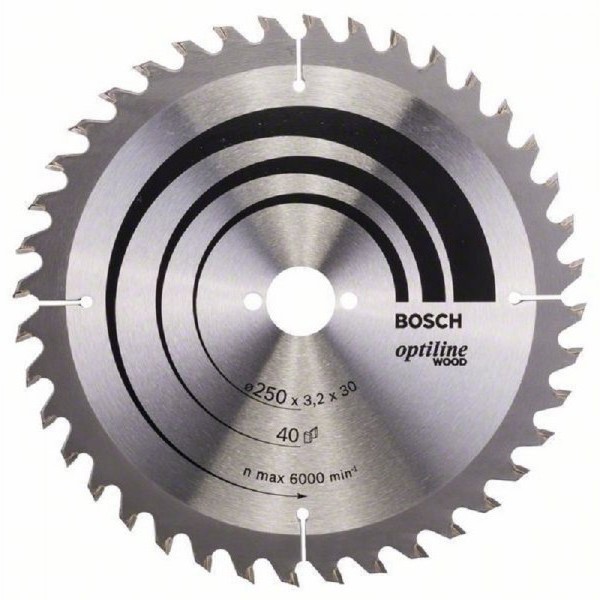 BOSCH List kružne testere Optiline Wood 250 x 30 x 3.2 mm. 40