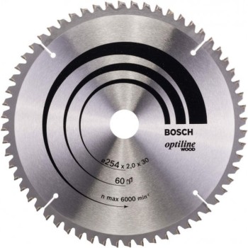 BOSCH List kružne testere Optiline Wood 254 x 30 x 2,0 mm, 60 - 2608640436