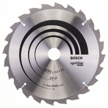 BOSCH List kružne testere Optiline Wood 2608640434, 254 x 30 x 2,0 mm, 24
