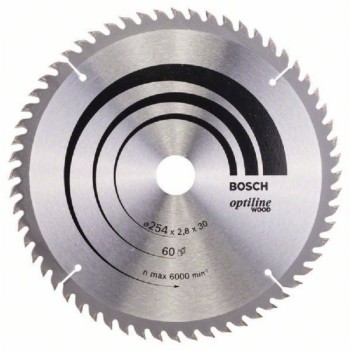BOSCH List kružne testere Optiline Wood 2608640444, 254 x 30 x 2,8 mm, 60