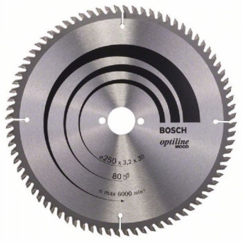 BOSCH List kružne testere Optiline Wood 2608640660, 250 x 30 x 3,2 mm, 80