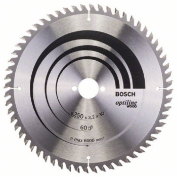 BOSCH List kružne testere Optiline Wood 2608640665, 250 x 30 x 3,2 mm, 60