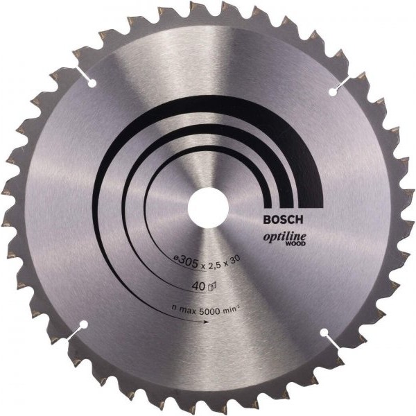 BOSCH List kružne testere Optiline Wood 305 x 30 x 2,5 mm, 40 - 2608640440