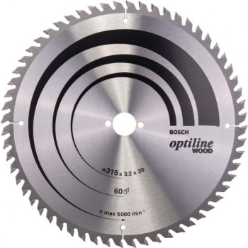BOSCH List kružne testere Optiline Wood 315 x 30 x 3,2 mm, 60 - 2608640651