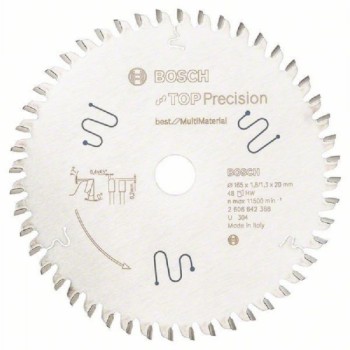 BOSCH List kružne testere Top Precision Best for Multi Material 165 mm x 20 mm x 48T
