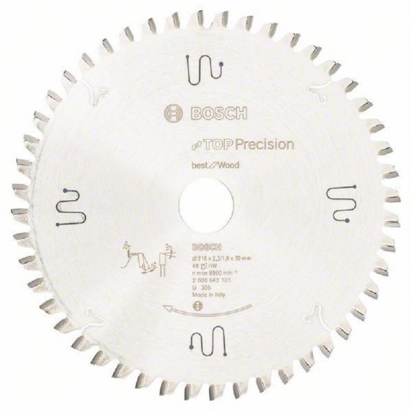 BOSCH List kružne testere Top Precision Best for Wood  216x30x2.3;1.8mm 48T ATB