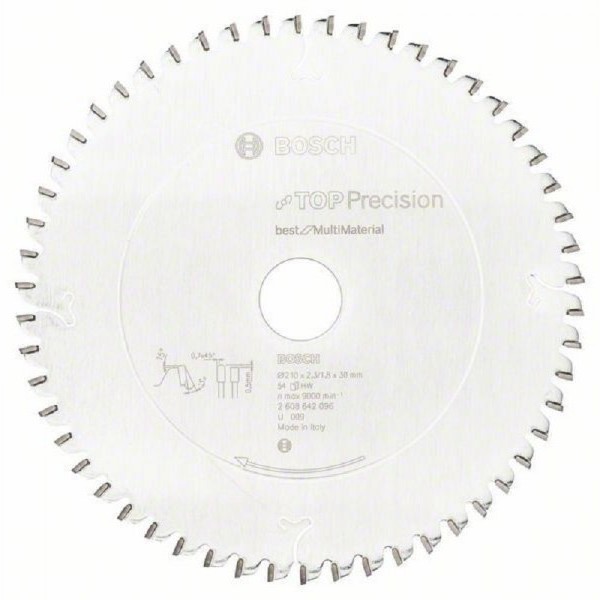 BOSCH List kružne testere Top Precision Multi Material 210x30x2.3;1.8mm 54T TCG