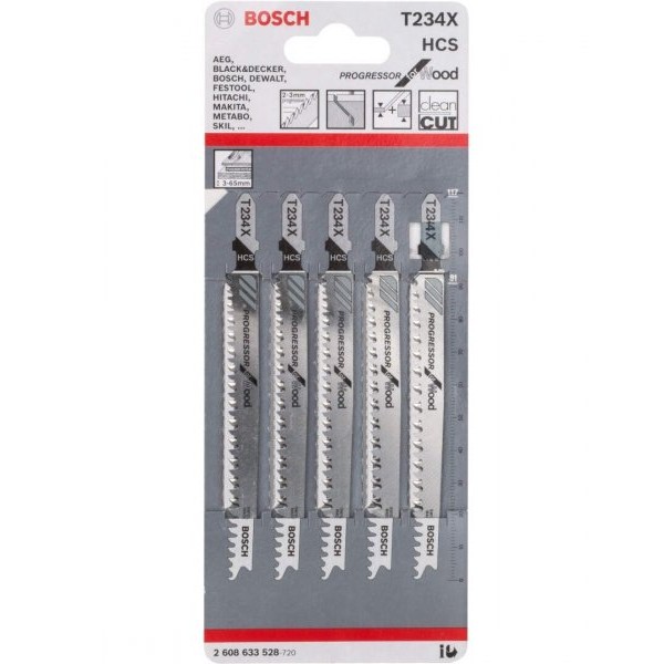 BOSCH List ubodne testere Progressor for Wood T 234 X 117 x 2-3 mm(2608633528)