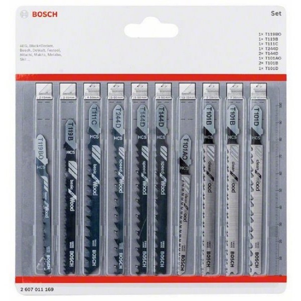 BOSCH List ubodne testere set 10 komada 2607011169