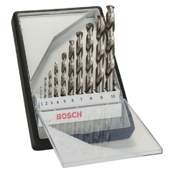 BOSCH plavi alat 10-delni Robust Line set burgija za metal HSS-G DIN 338 135° 2607010535