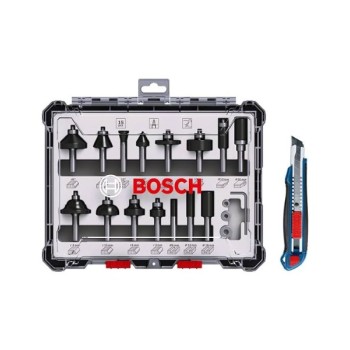 BOSCH plavi alat 15-delni set glodala sa skalperom, 0615997653