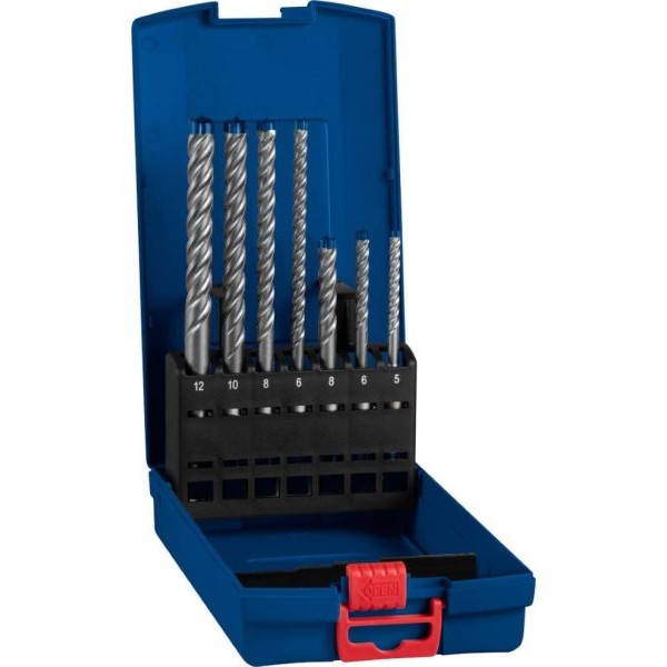 BOSCH plavi alat 7-delni set EXPERT 7X SDS-Plus burgija za beton, sa karbidnom glavom sa 4 sečiva, 2608900195