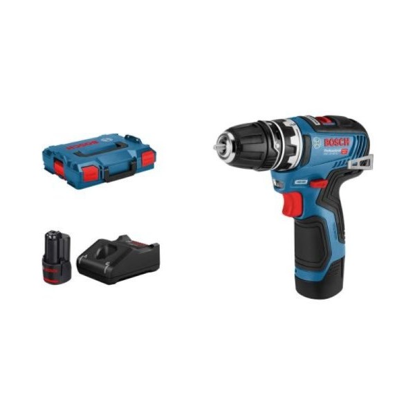 BOSCH plavi alat Akumulatorska bušilica/odvrtač GSR 12V-35 FC 12V, 2x3,0 Ah, 06019H3001