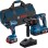 BOSCH plavi alat Akumulatorski set GBH 18V-22 + GSR 18V-45 + 2 x 18V 4,0Ah + torba, 0615A50038
