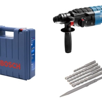 BOSCH plavi alat GBH 240 bušilica za beton SDS-Plus + 6-delni set burgija u koferu, 790W, 0611272102