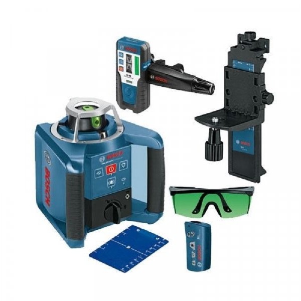 BOSCH plavi alat GRL 300 HVG + WM4 Rotacioni laser sa zelenim linijama