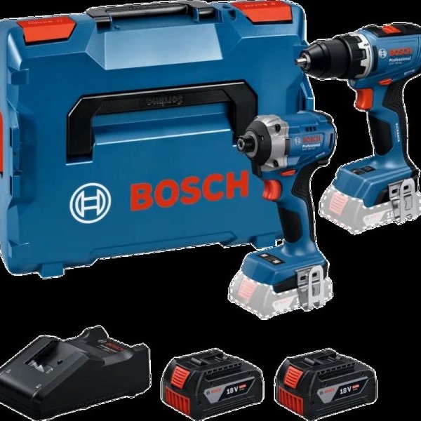 BOSCH plavi alat GSR 18V-65 + GDR 18V-215, 2 X 5.0 Ah baterija + punjač + L-Boxx 136