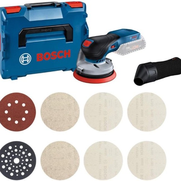 BOSCH plavi alat Set akumulatorska ekscentar brusilica GEX 18V-125 Solo + brusni diskovi starter M480, 0615A5004H
